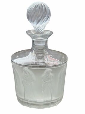 Vintage Lalique Femmes Crystal Decanter with Stopper